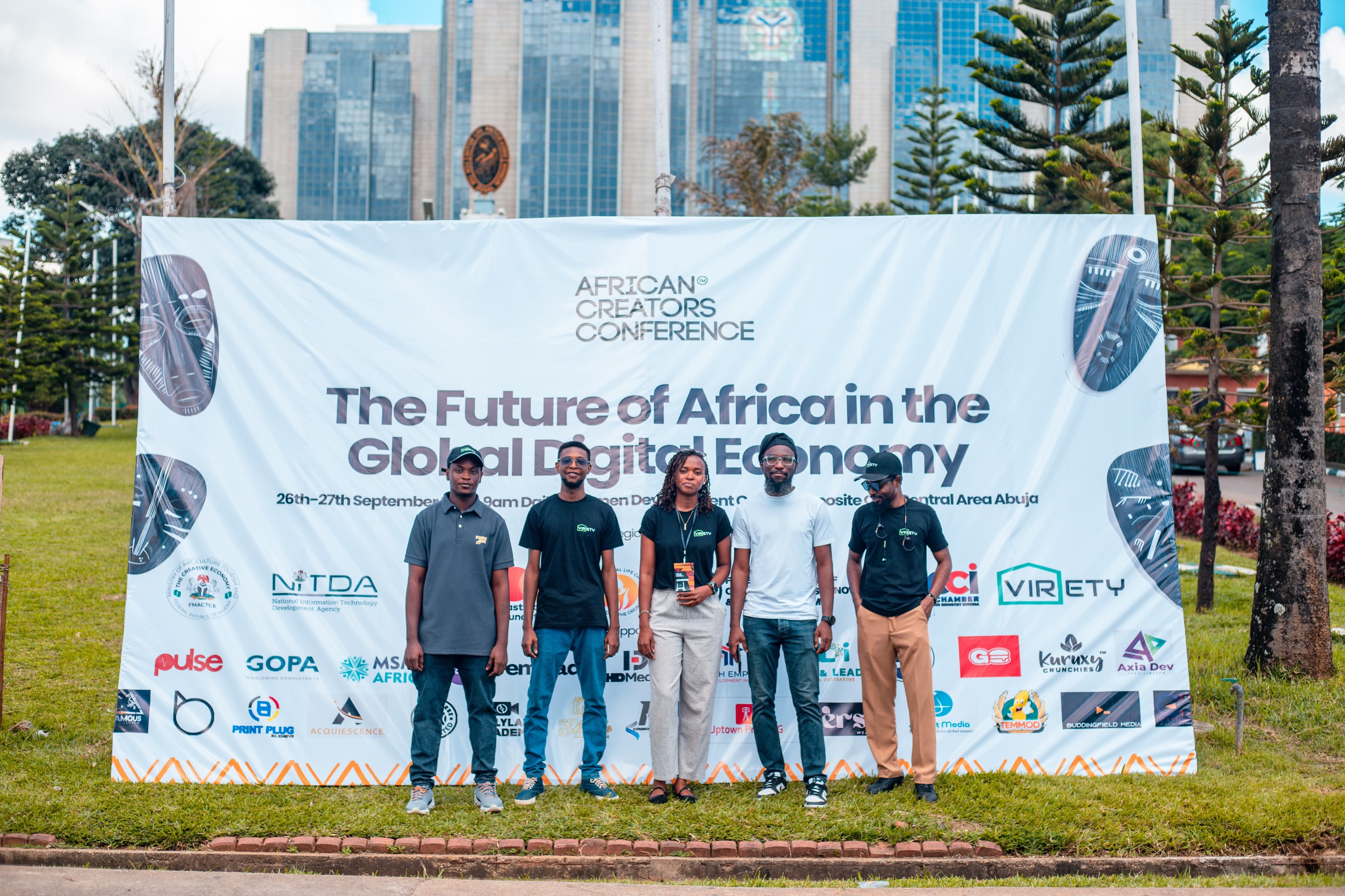 Smiling team photo of Virety at the conference